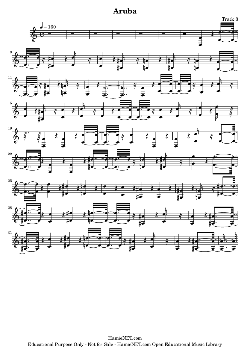 Aruba Sheet Music - Aruba Score • HamieNET.com